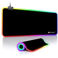 Los mejores  - Alfombrilla de Ratón RGB Extra Grande- Ordenador Extended XL Alfombrilla Gaming de Microfibras con Luces- Base de Goma…